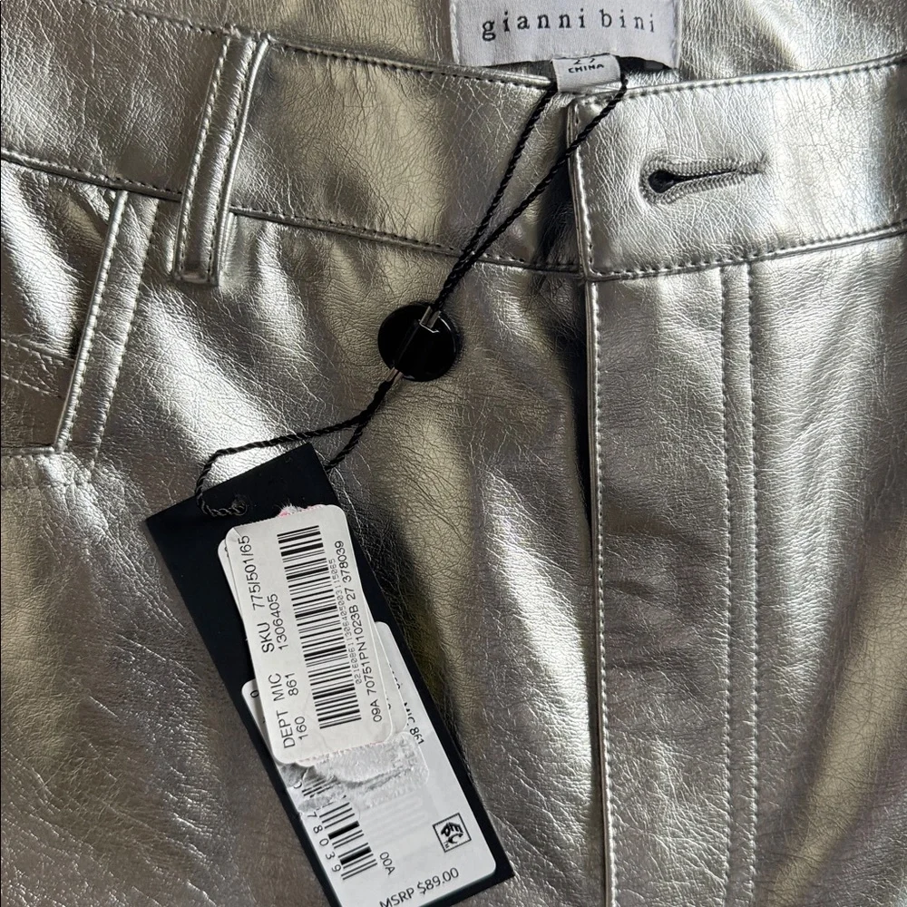 Gianni Bini Metallic Silver Pants - Picture 2 of 5